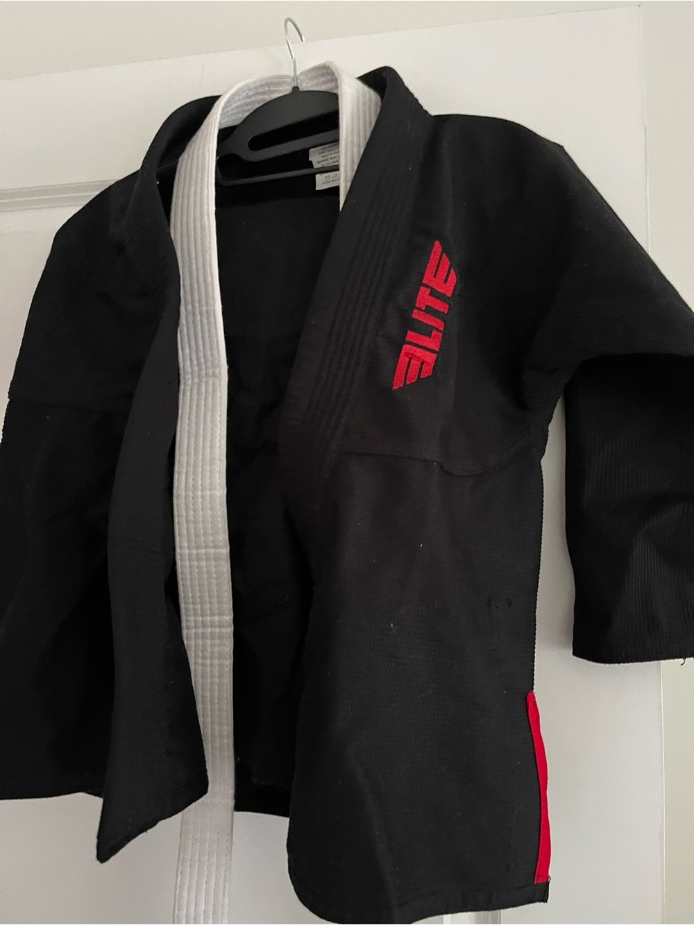 Elite Black Jiu-Jitsu Gi Jacket, pants, and belt youth medium
